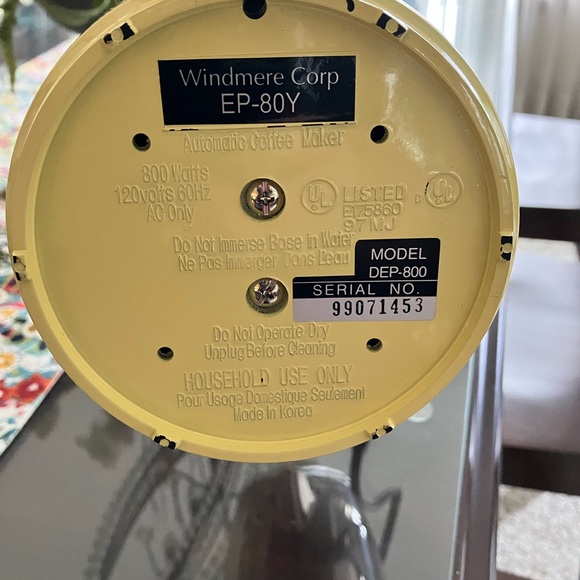 ❤️ EXCELLENT FIESTA COFFEE GO-ALONG 8 Cup ELECTRIC PERCOLATOR YELLOW & CHROME - Picture 13 of 13